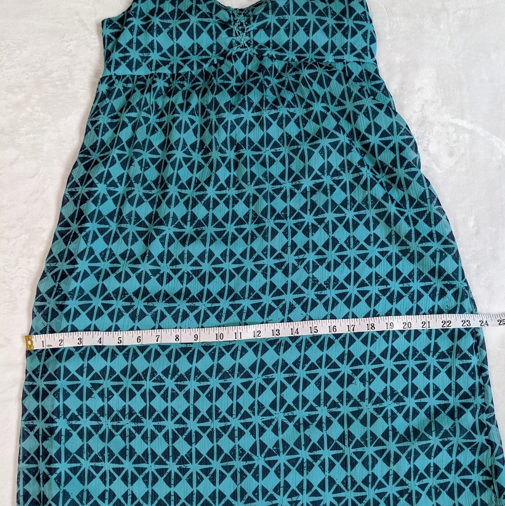 Roxy Solar Eclipse Beachy Blue & Teal Flowy Maxi Dress - Picture 5 of 14